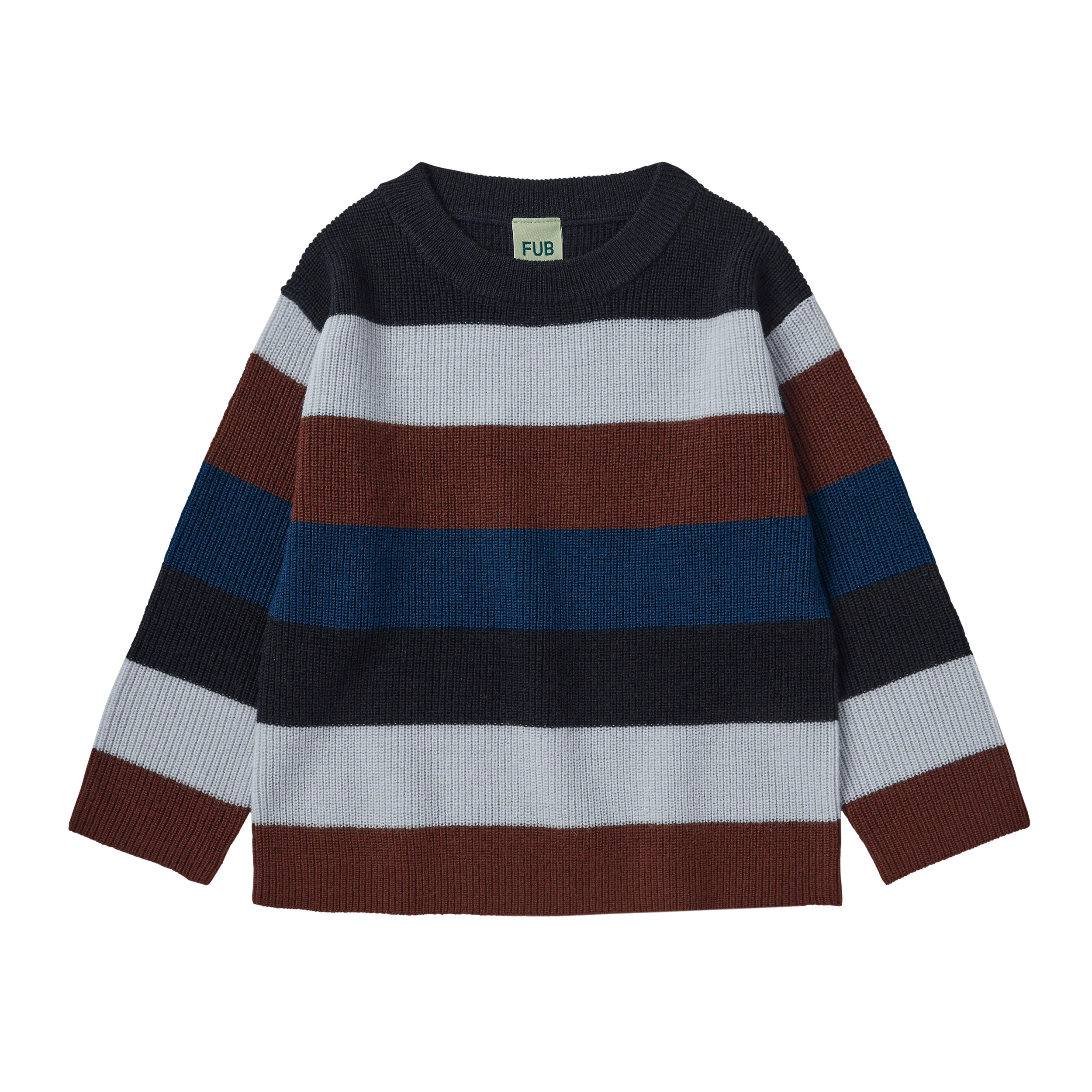 1524-Classic Sweater-Clay/Ice/Dark Navy/Pond