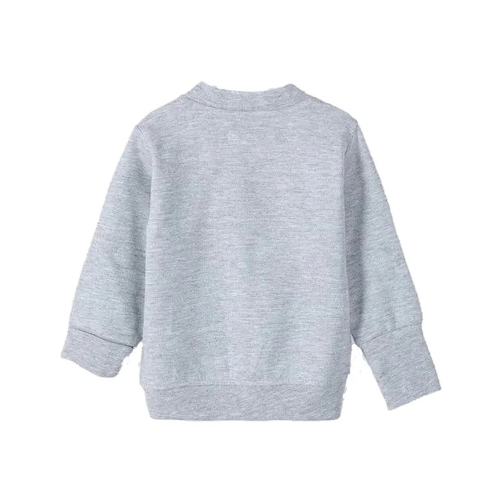 5.10.15 Heart Badge Grey Terry Mock Neck Jacket 13472