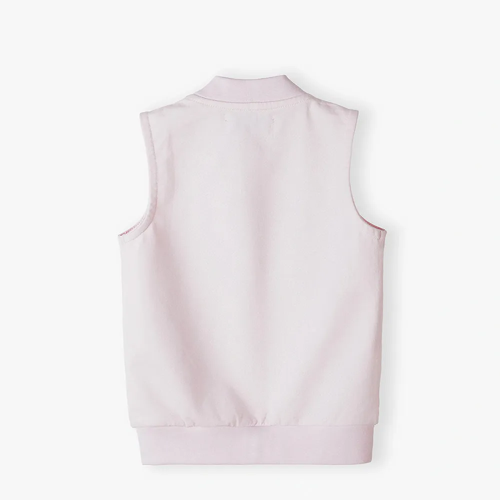 5.10.15 Rabbit Face Pink TerrySleeveless Mock Neck Upper 12392