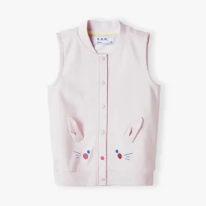 5.10.15 Rabbit Face Pink TerrySleeveless Mock Neck Upper 12392