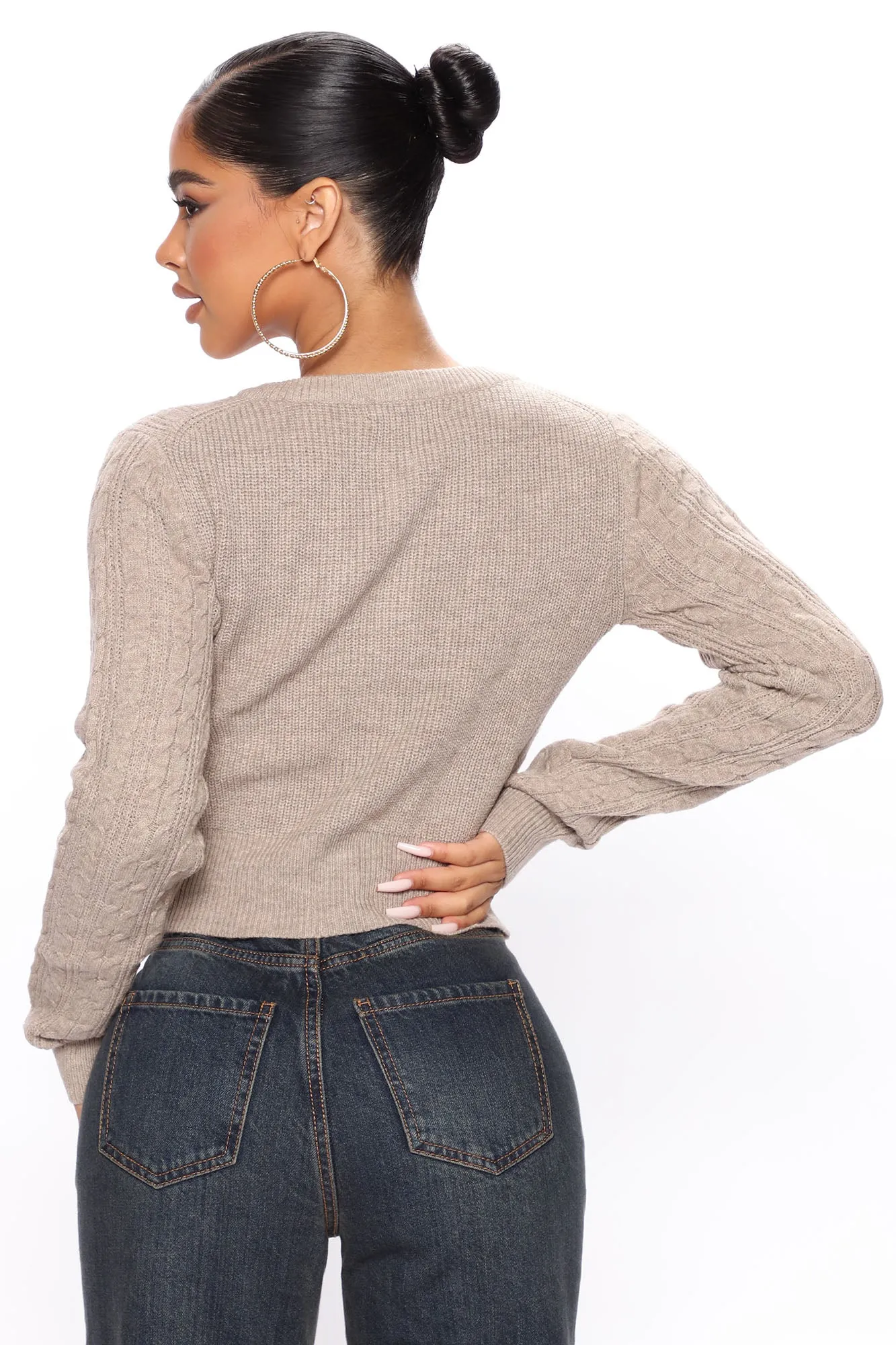 Back In Style Cardigan Sweater - Stone