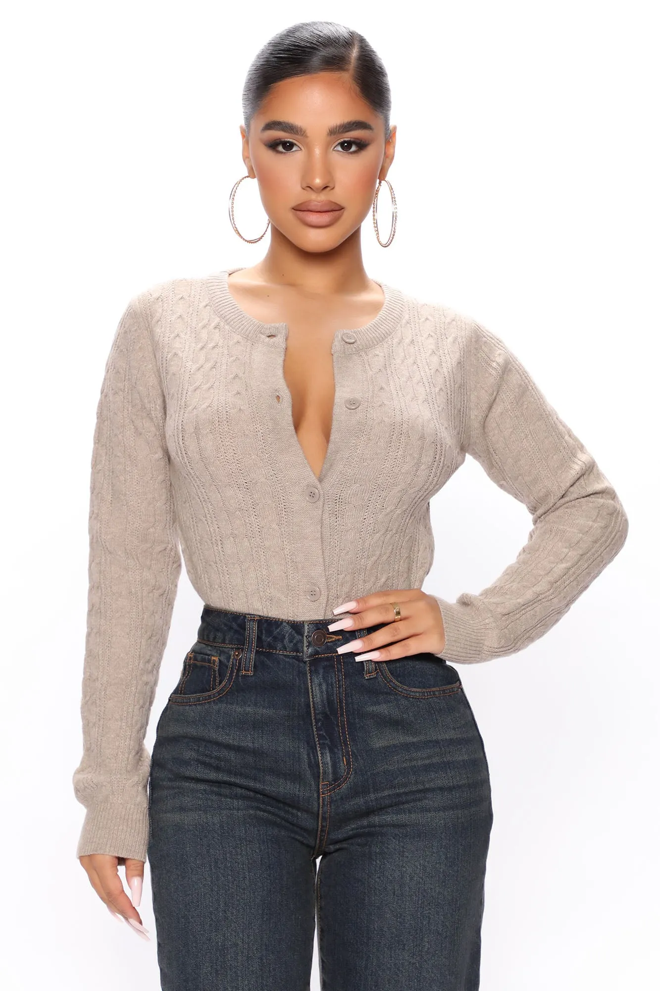 Back In Style Cardigan Sweater - Stone