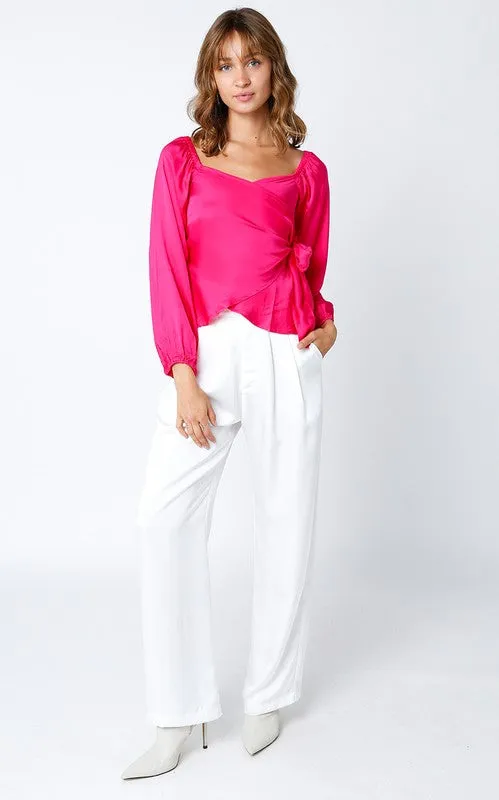 Beverly Satin Wrap  Pink