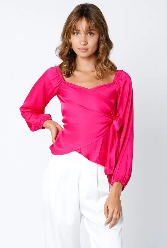 Beverly Satin Wrap  Pink