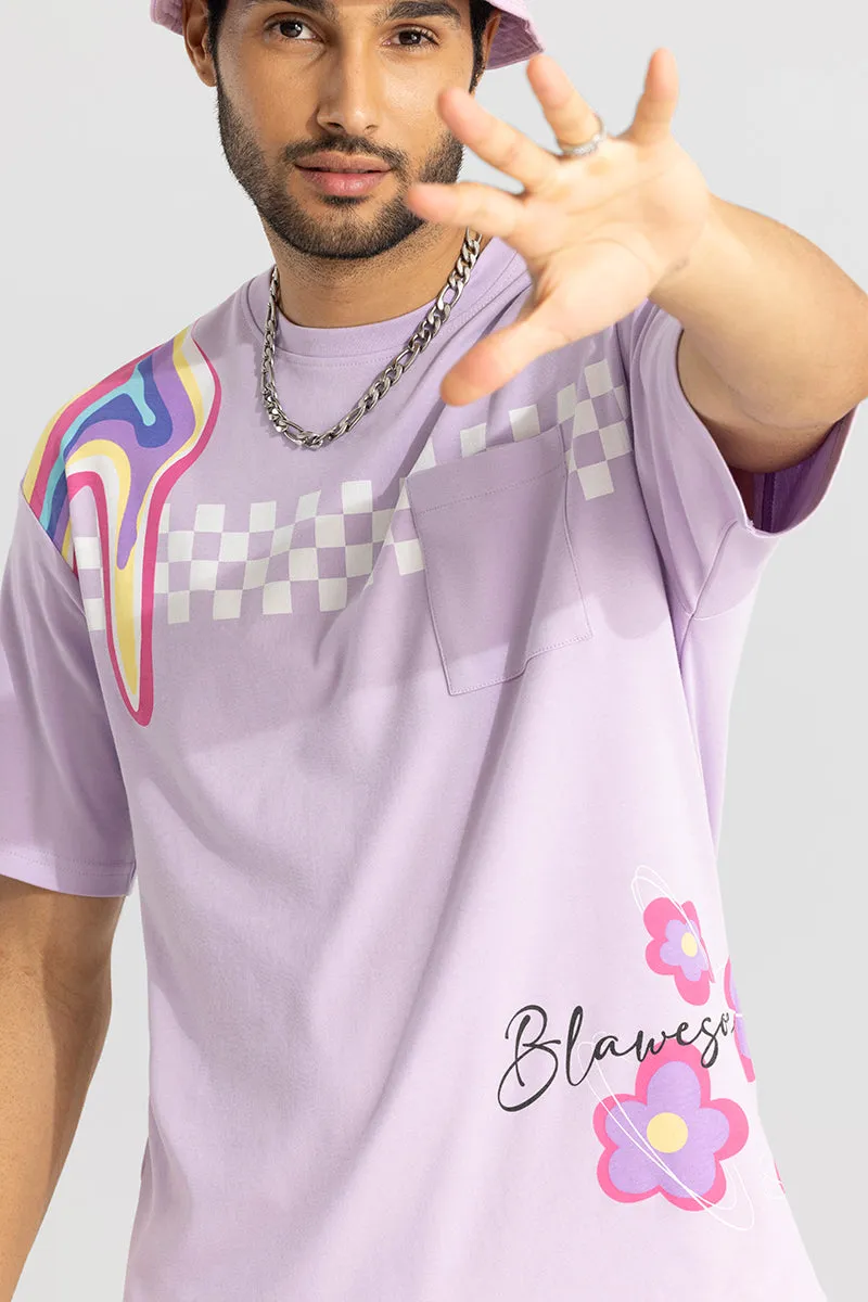 Blawesome Purple Oversized T-Shirt