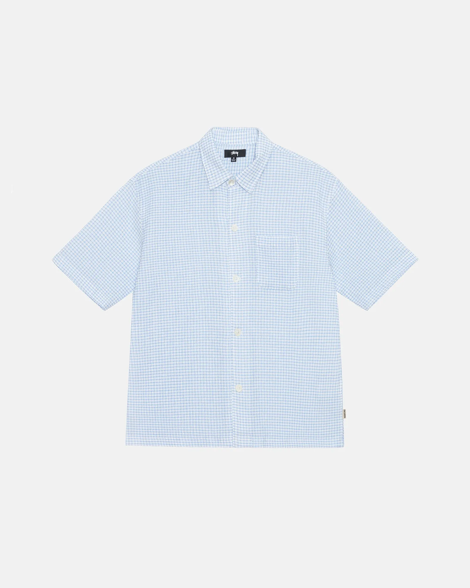 BOXY FLAT HEM SHIRT CRINKLED