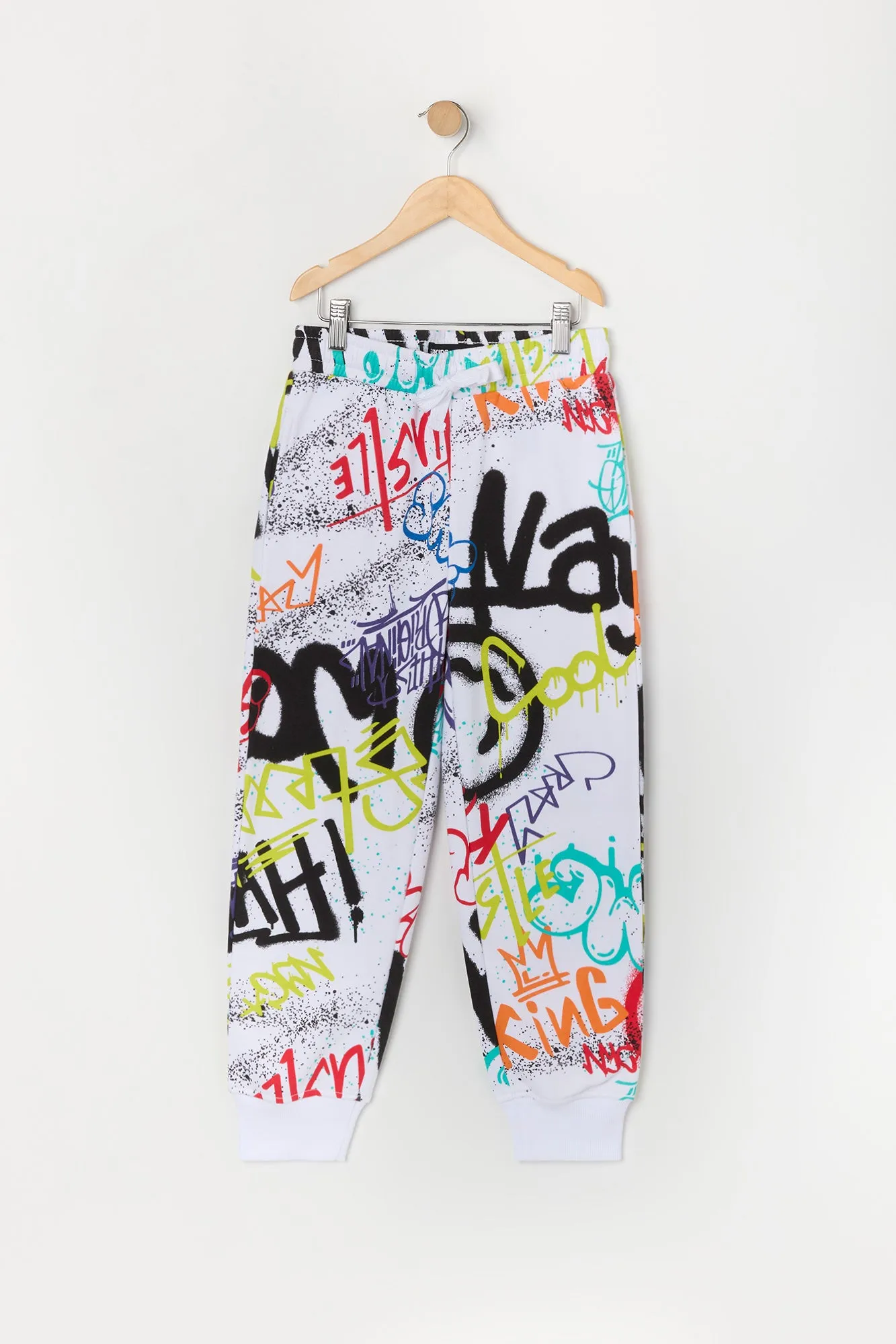 Boys Graffiti Print Fleece Jogger