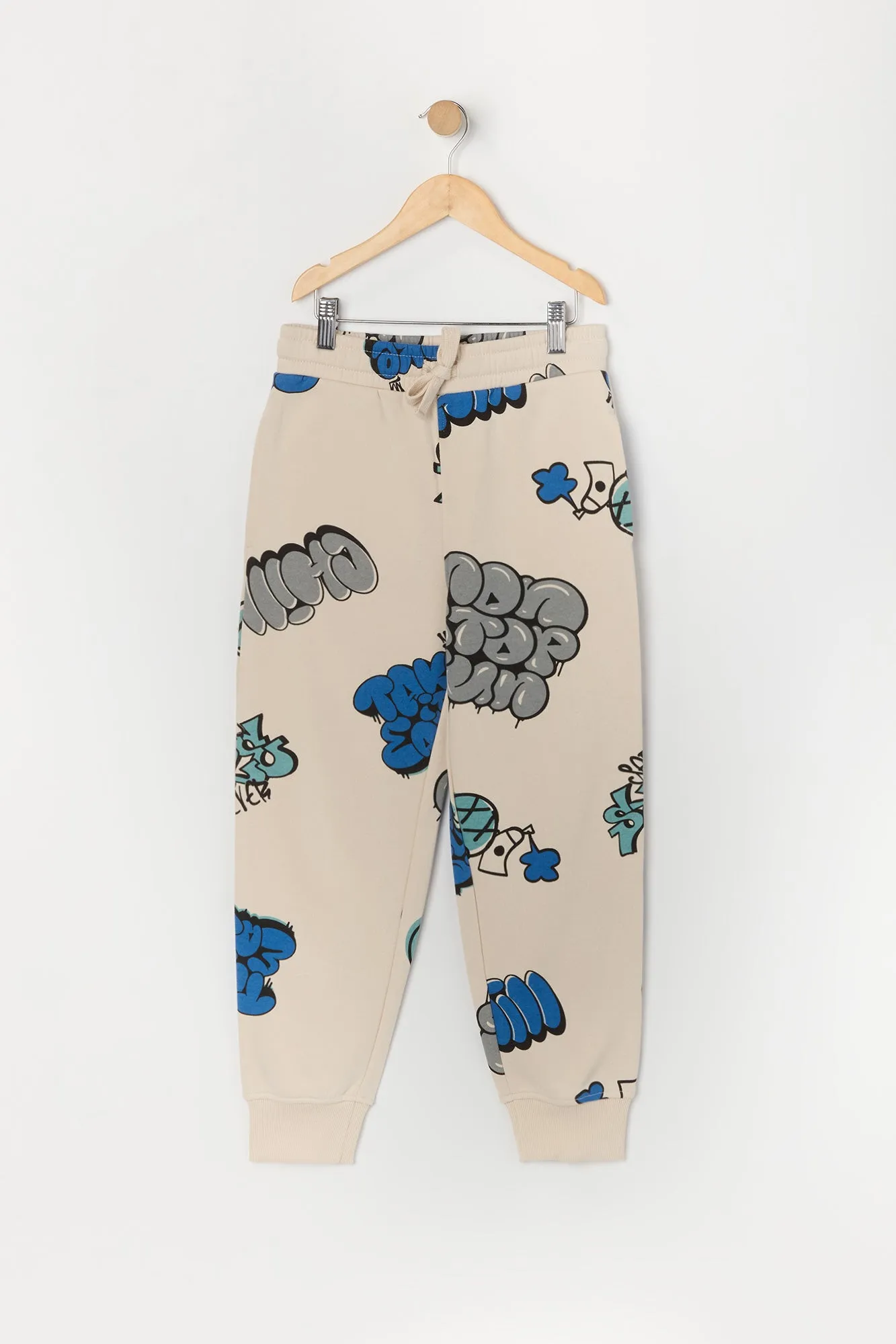 Boys Graffiti Print Fleece Jogger