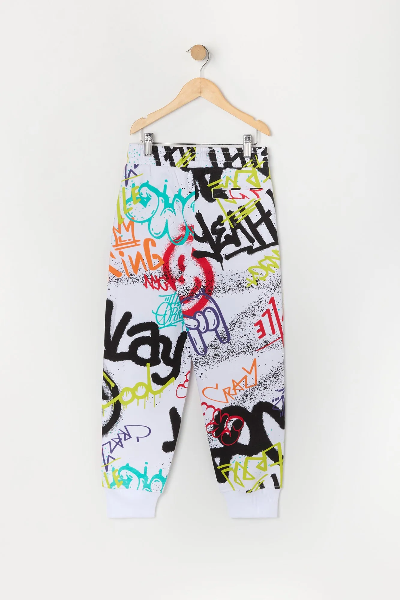 Boys Graffiti Print Fleece Jogger