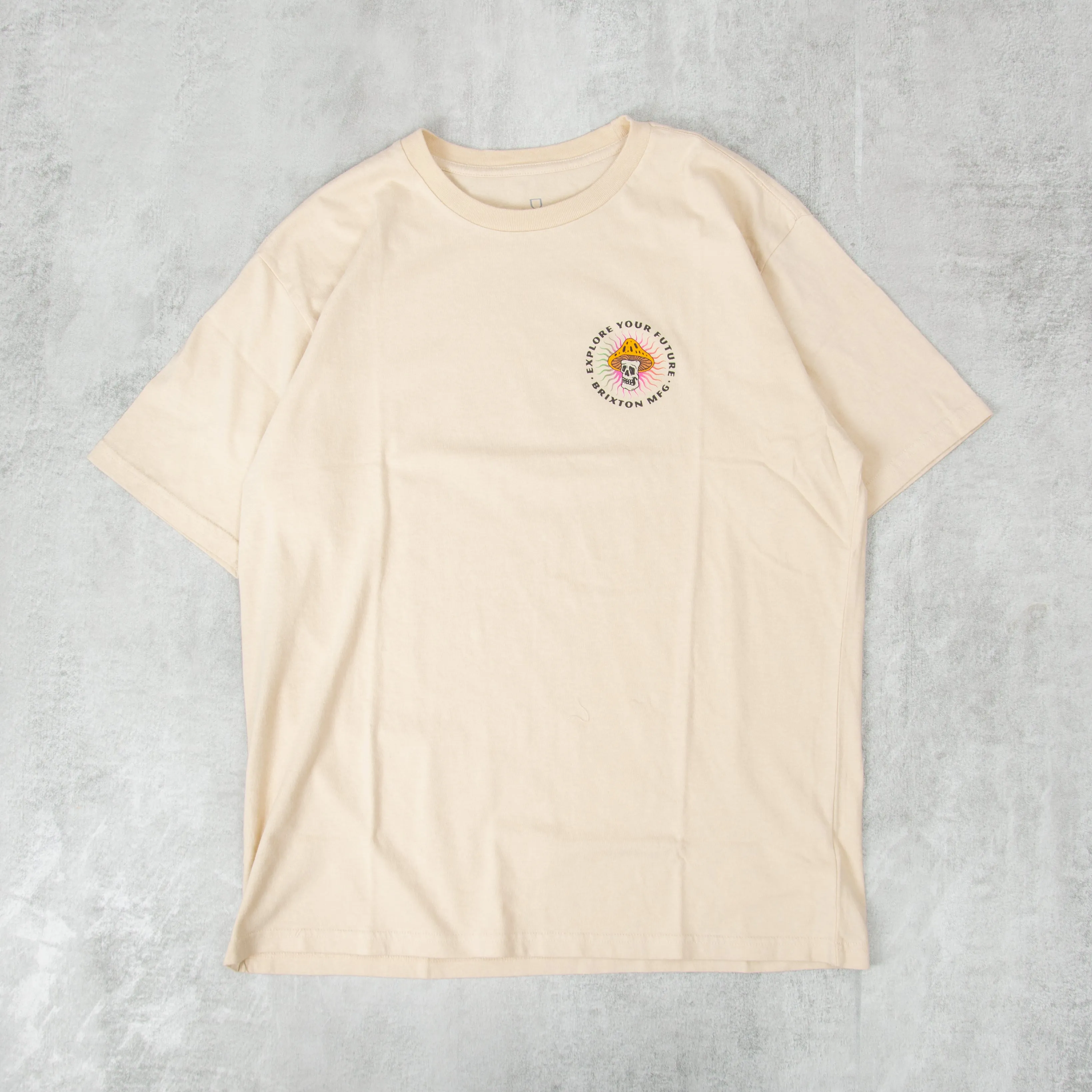 Brixton Future Relaxed Tee S/S  - Cream Garment Dye