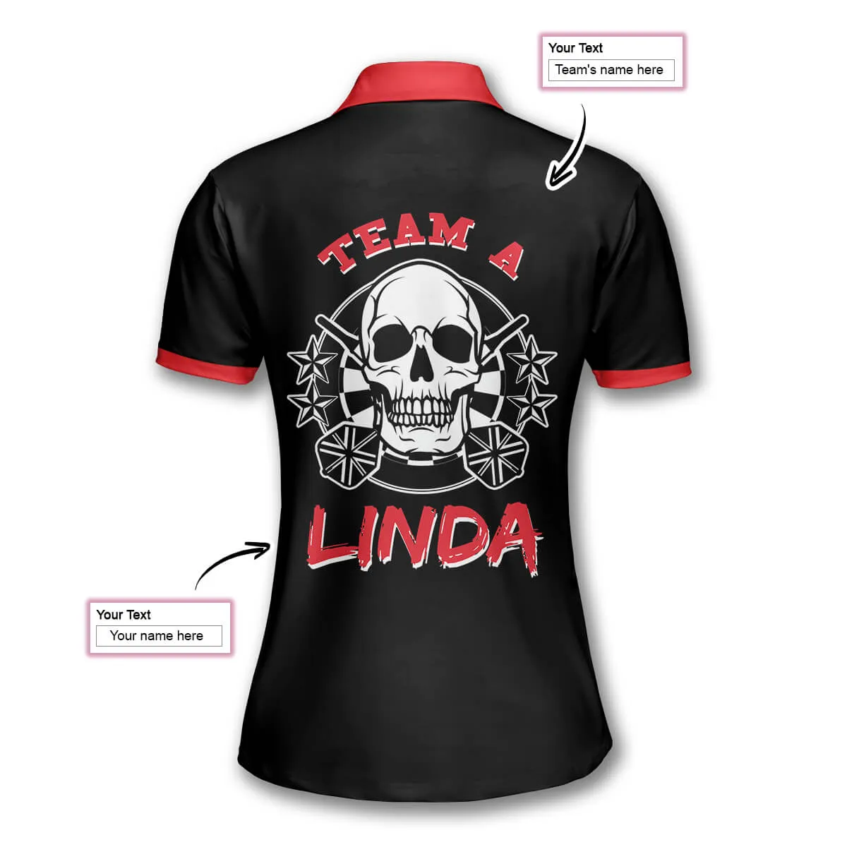 Darts American Flag Skull Stars Custom Darts Shirts for Women