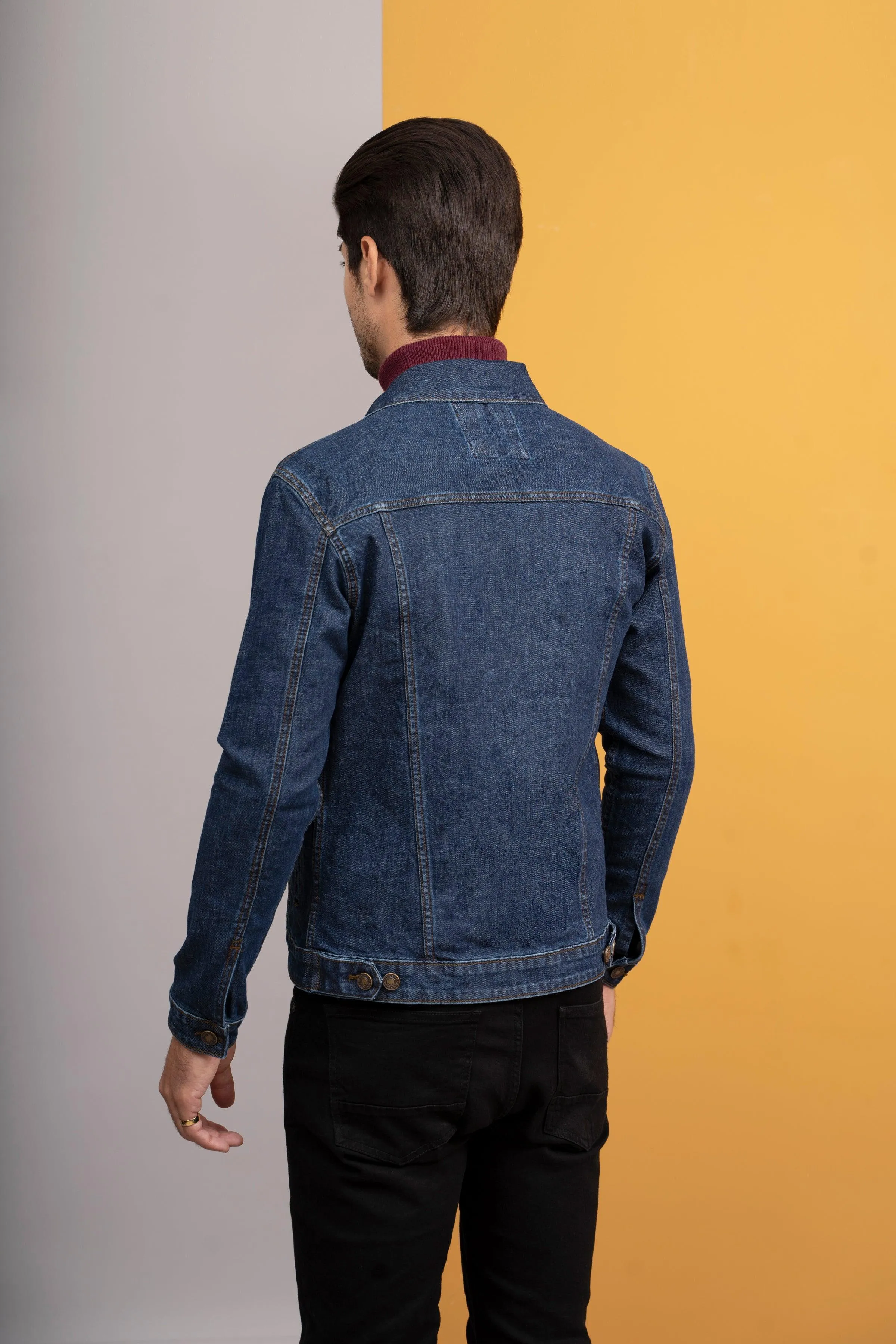 DENIM JACKET F/S DARK BLUE