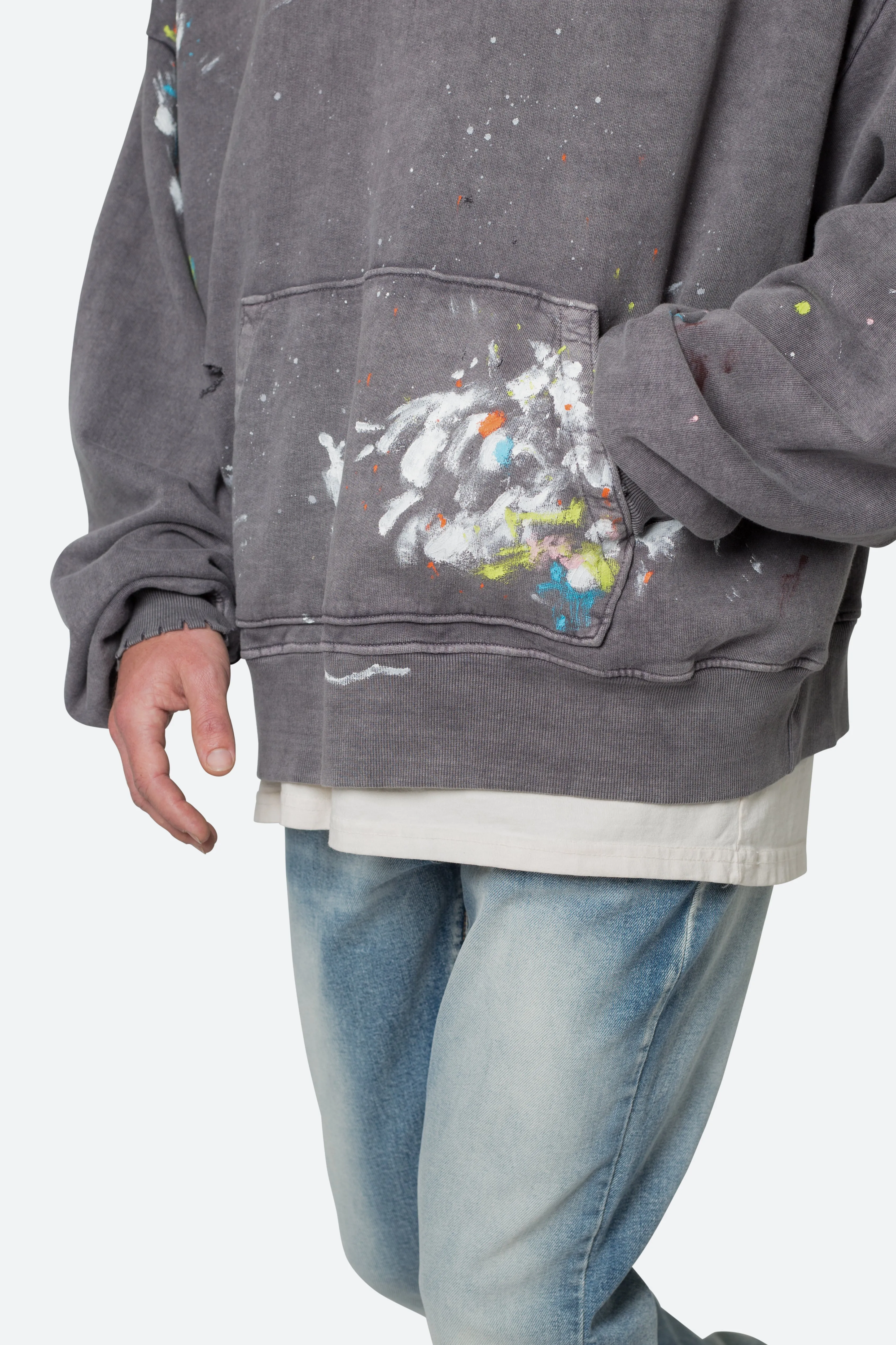 Destroyed Painter Hoodie - Charcoal Grey