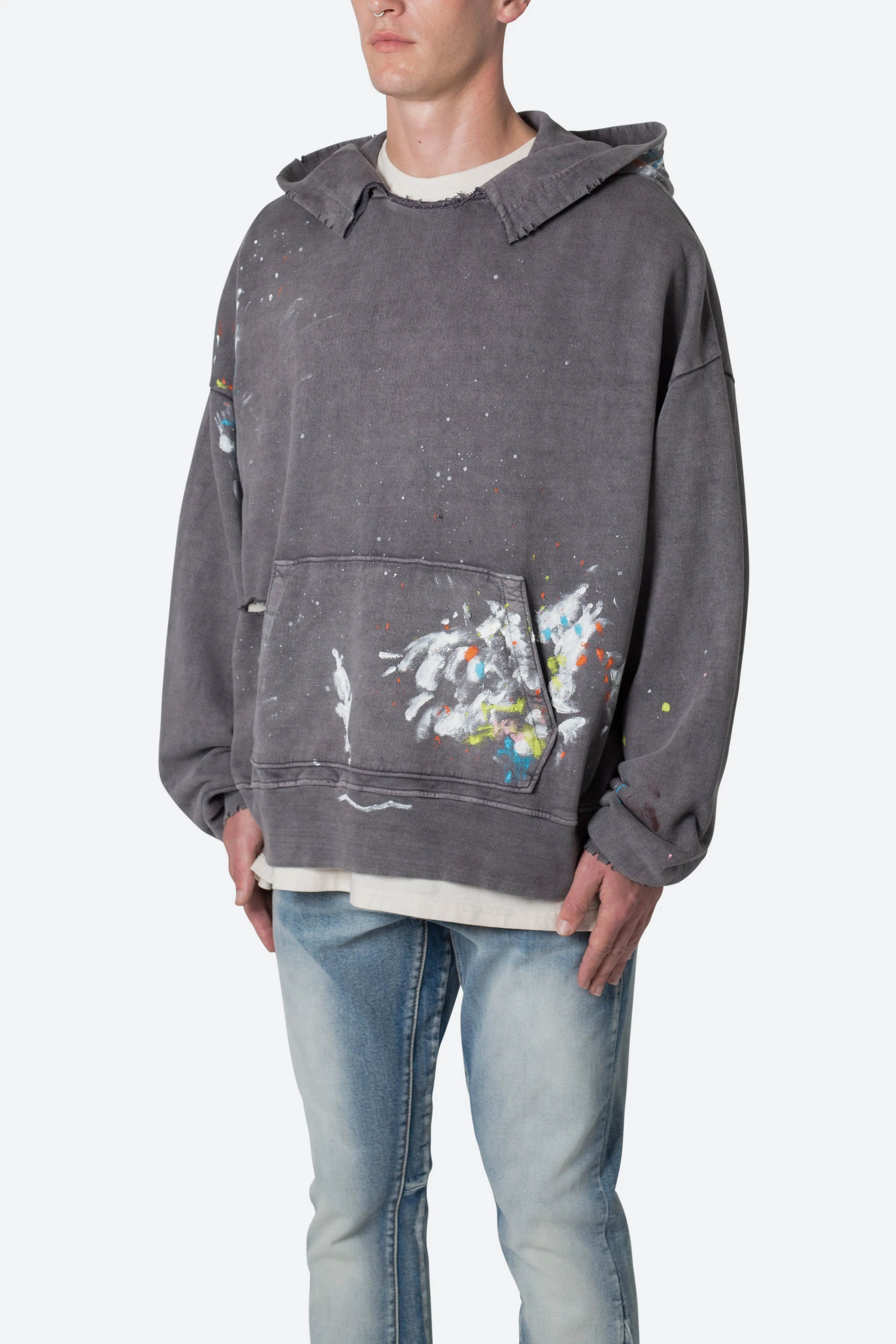 Destroyed Painter Hoodie - Charcoal Grey