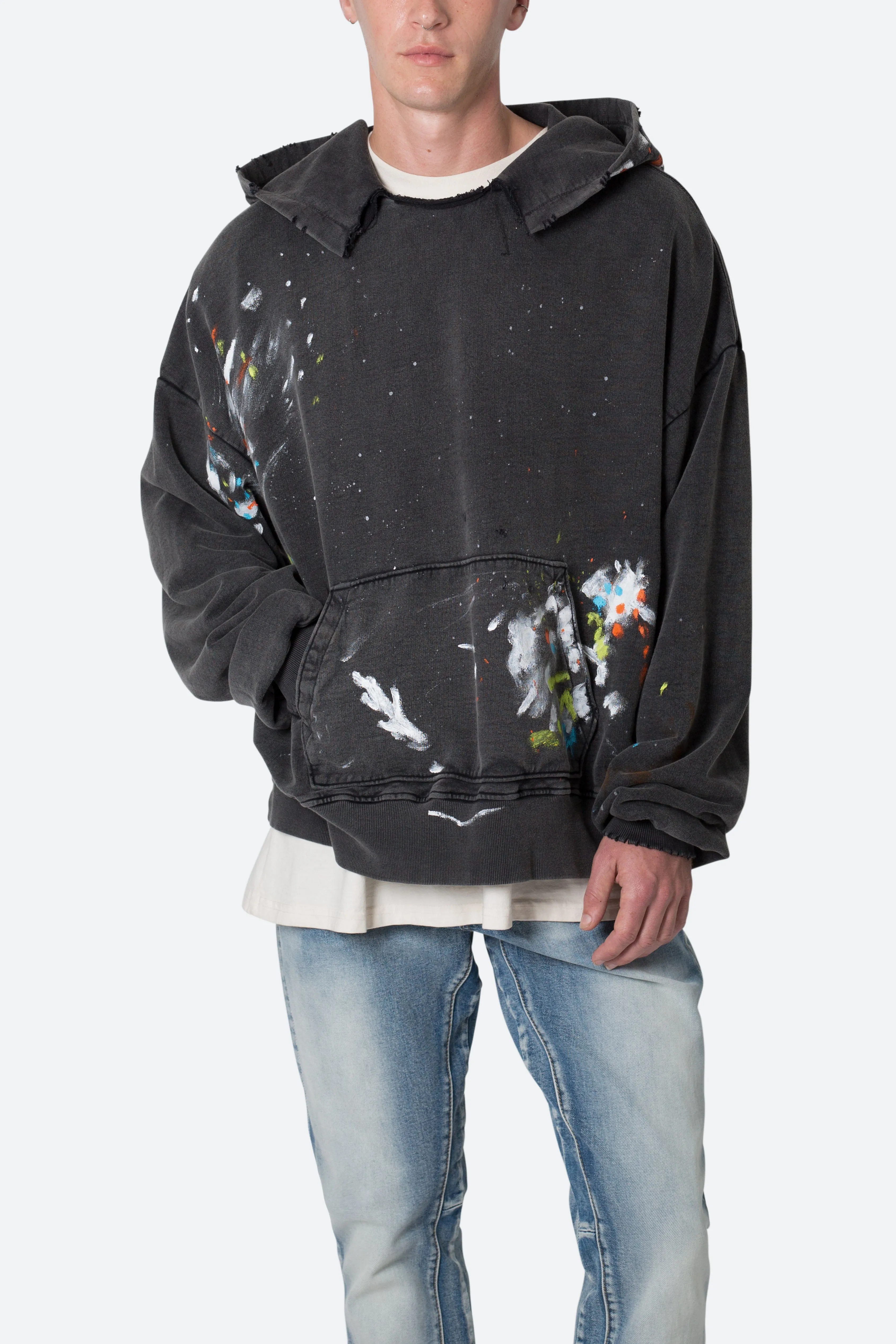 Destroyed Painter Hoodie - Vintage Black