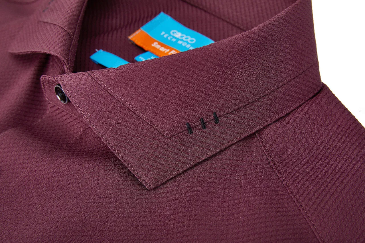 Dry Textured Shirt in Smart Fit Design Detail Collar