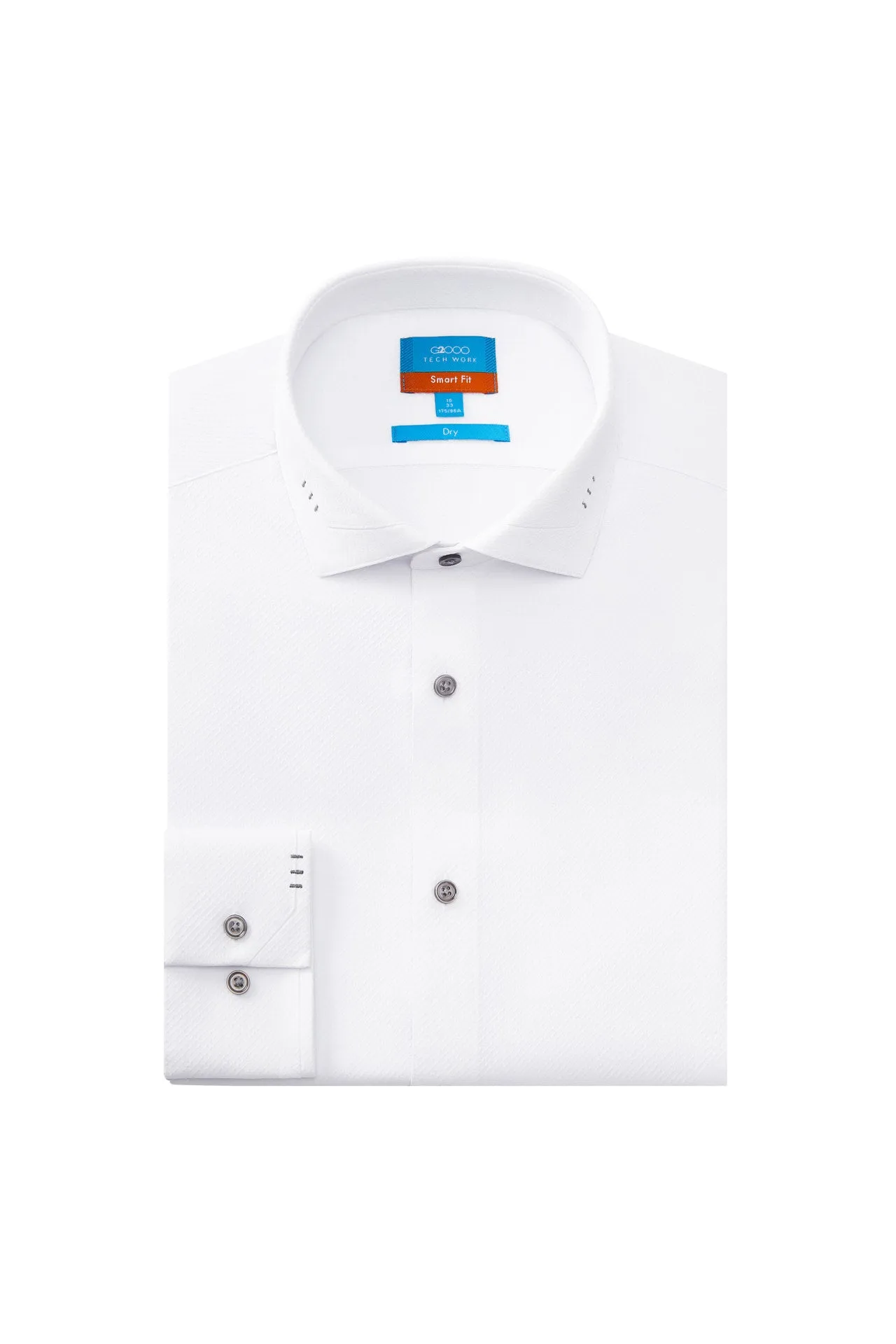 Dry Textured Shirt in Smart Fit Design Detail Collar