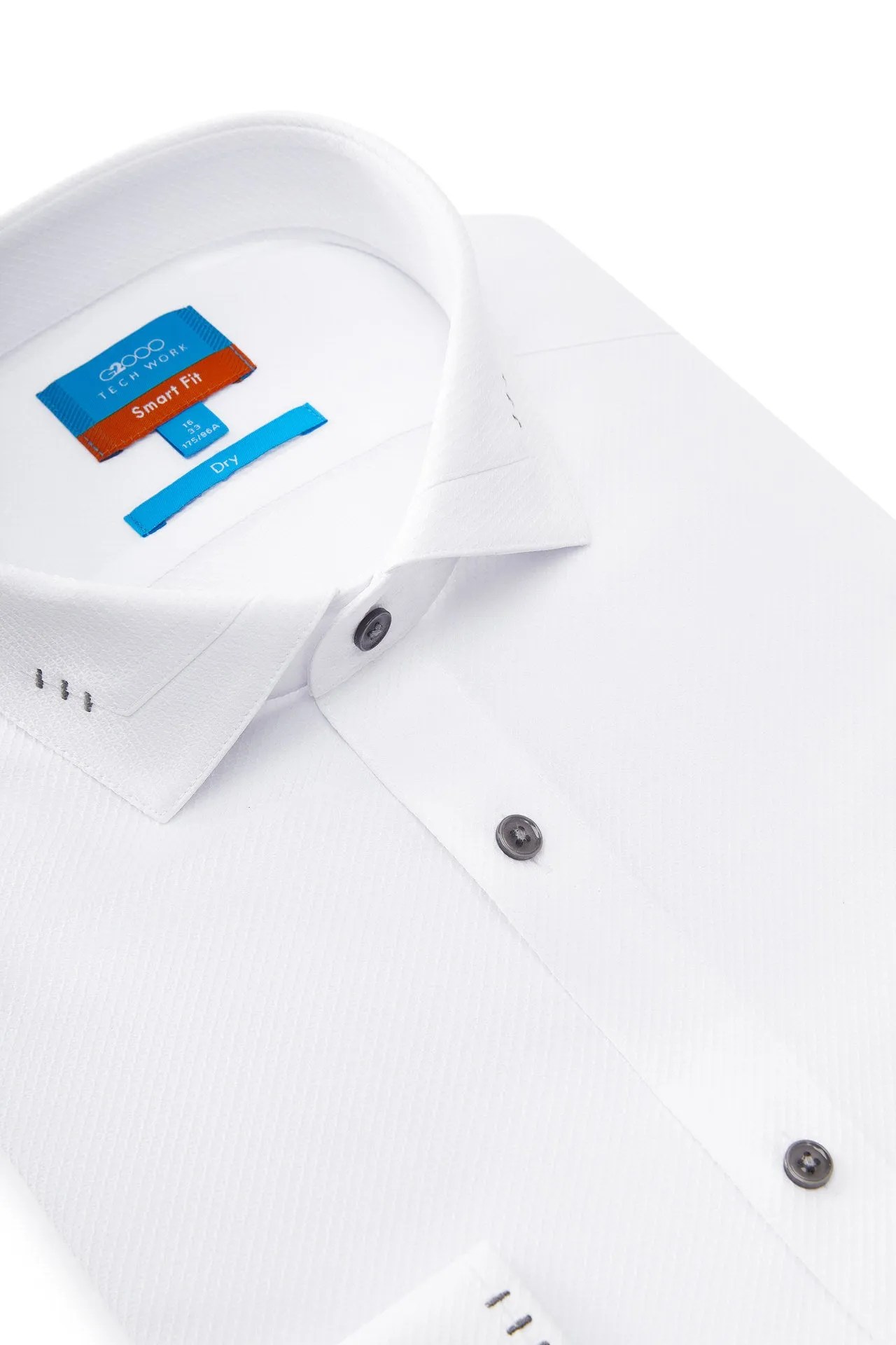 Dry Textured Shirt in Smart Fit Design Detail Collar