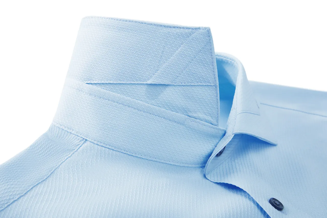 Dry Textured Shirt in Smart Fit Design Detail Collar