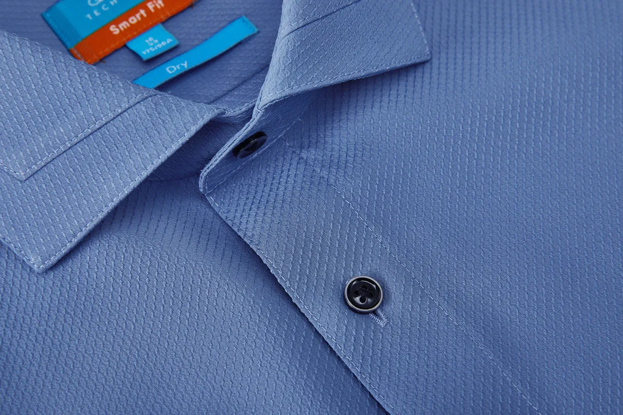 Dry Textured Shirt in Smart Fit Design Detail Collar