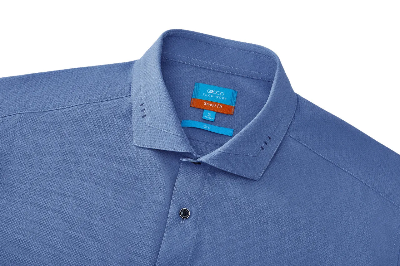 Dry Textured Shirt in Smart Fit Design Detail Collar