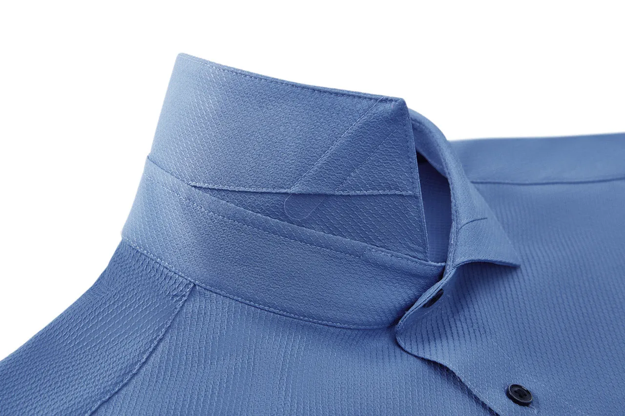 Dry Textured Shirt in Smart Fit Design Detail Collar