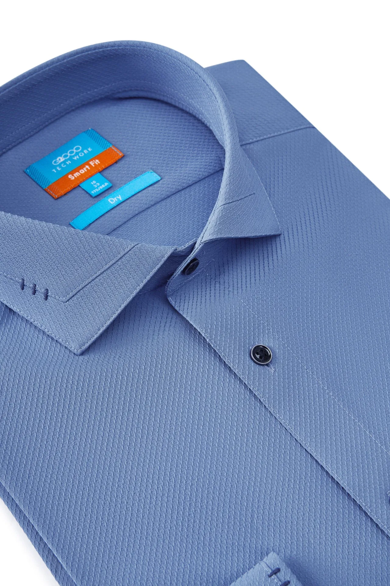 Dry Textured Shirt in Smart Fit Design Detail Collar