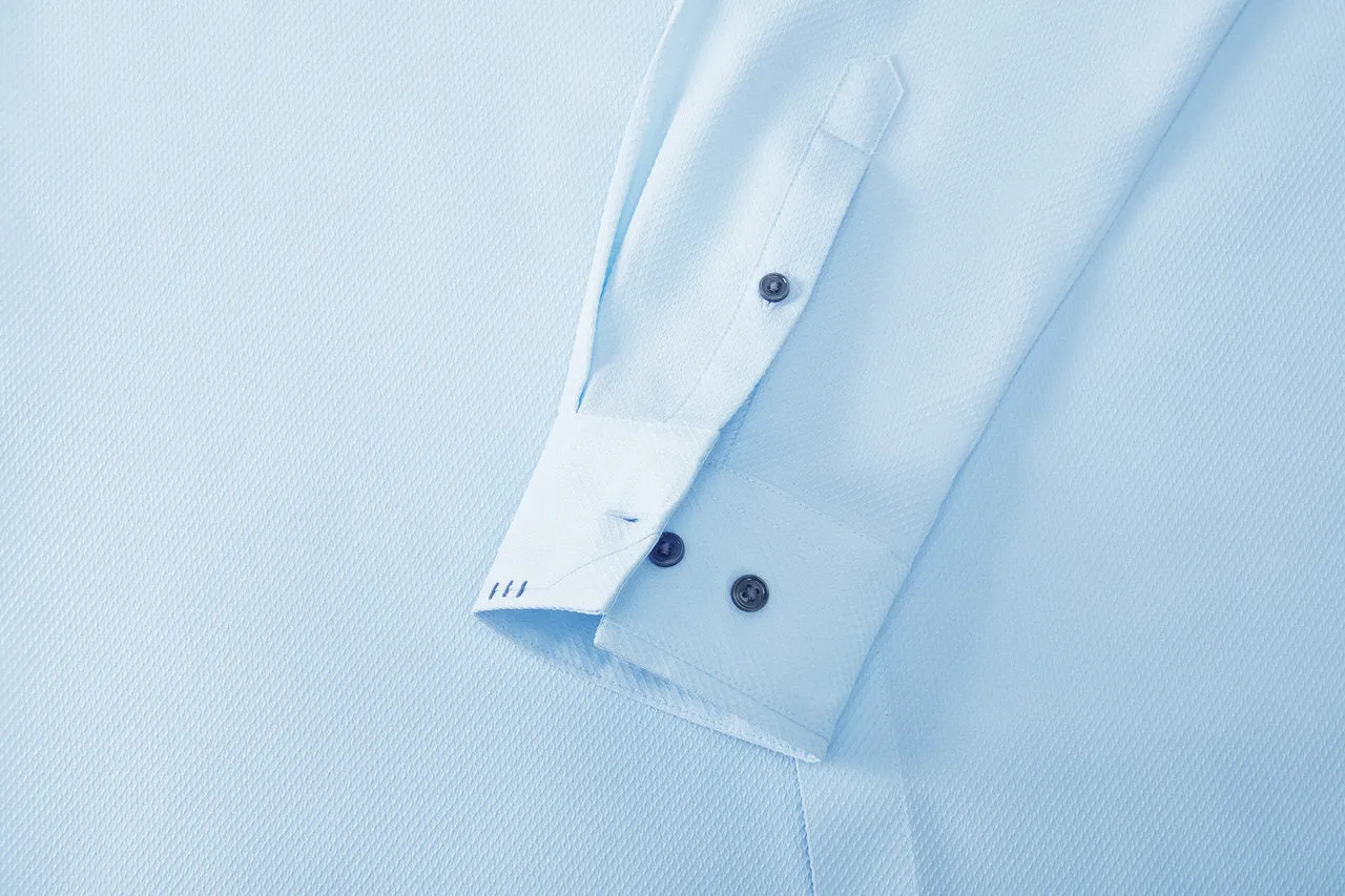 Dry Textured Shirt in Smart Fit Design Detail Collar