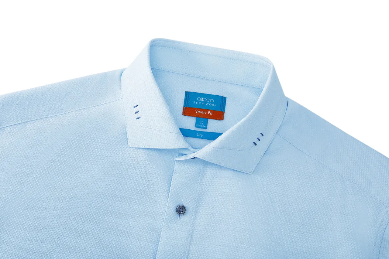 Dry Textured Shirt in Smart Fit Design Detail Collar