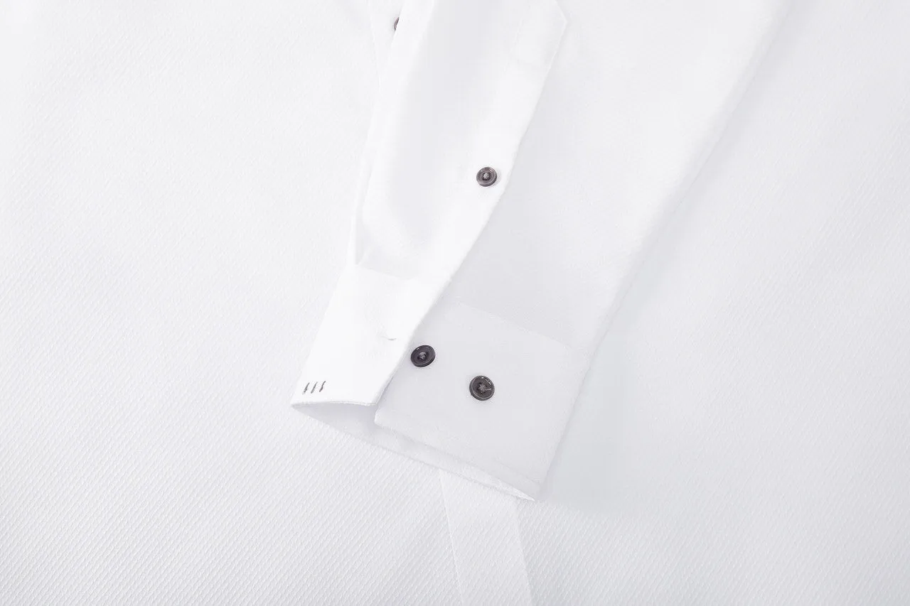 Dry Textured Shirt in Smart Fit Design Detail Collar