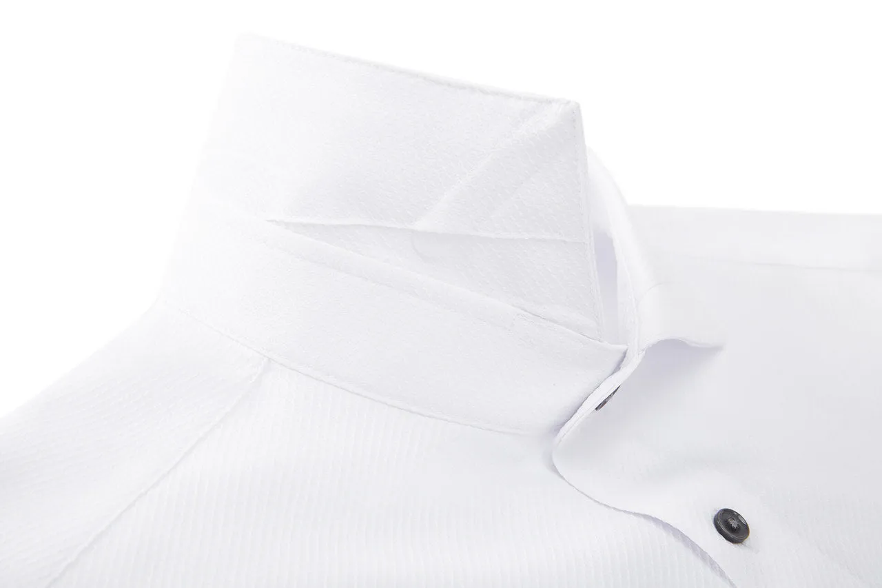 Dry Textured Shirt in Smart Fit Design Detail Collar