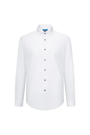 Dry Textured Shirt in Smart Fit Design Detail Collar