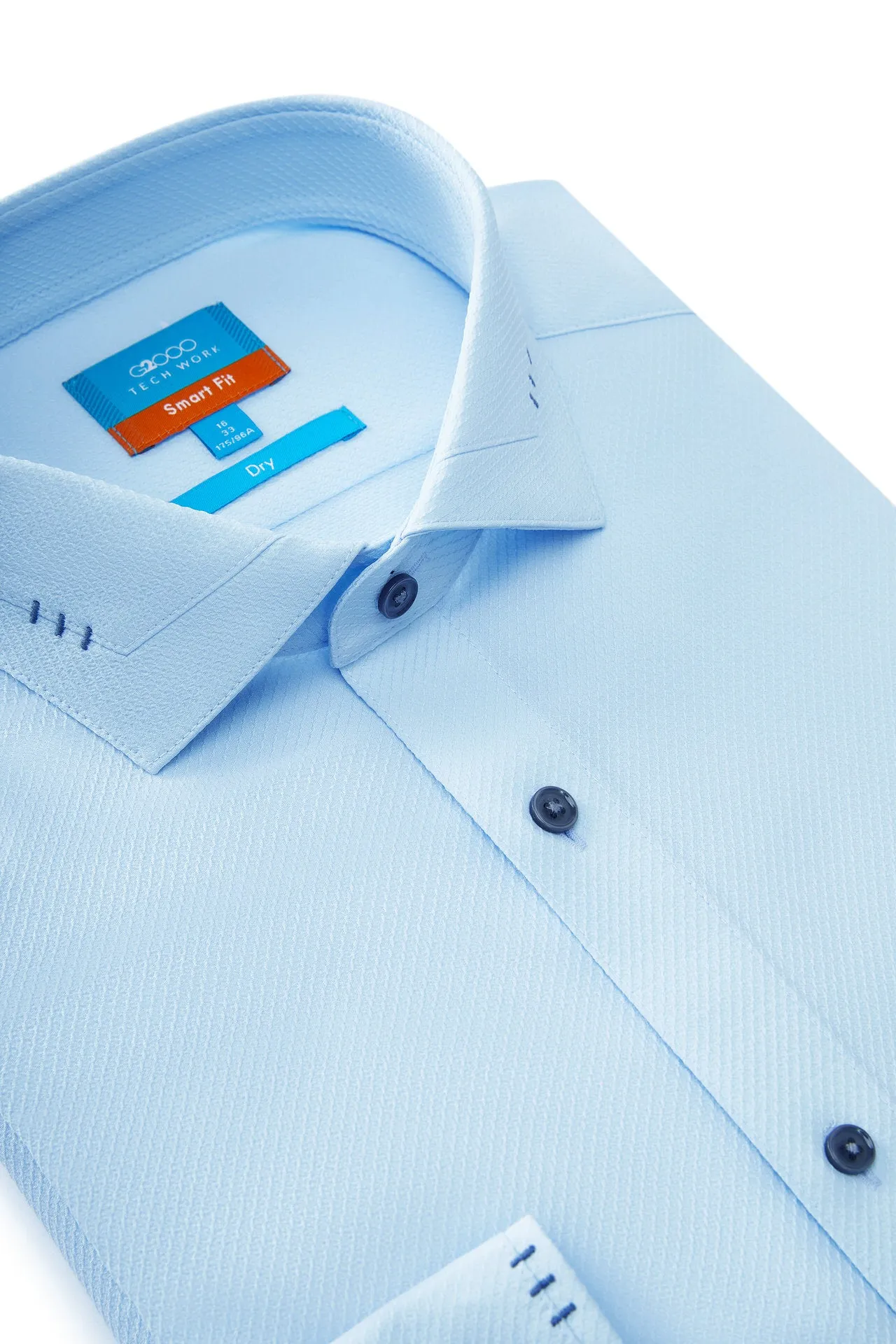 Dry Textured Shirt in Smart Fit Design Detail Collar