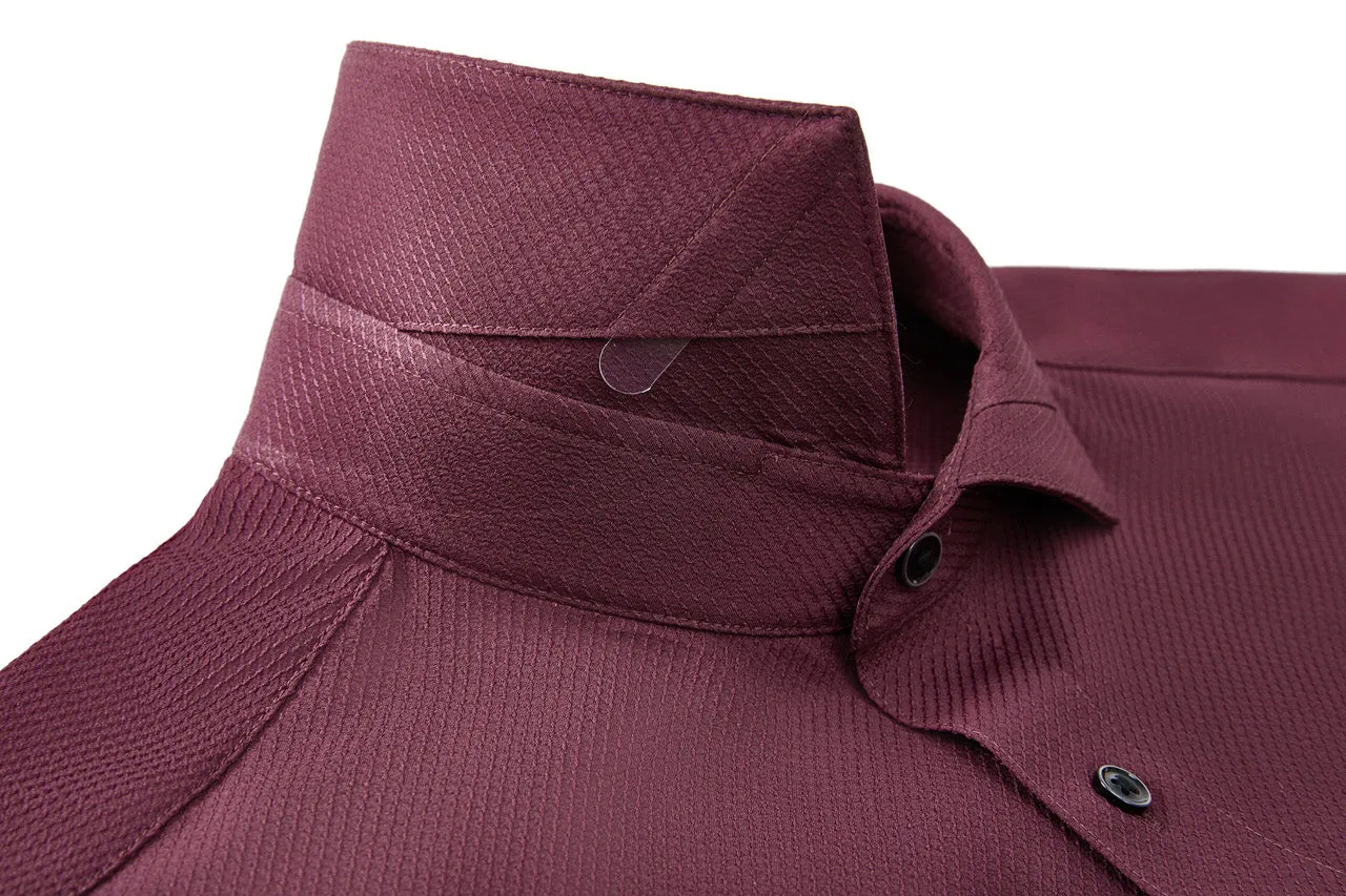 Dry Textured Shirt in Smart Fit Design Detail Collar