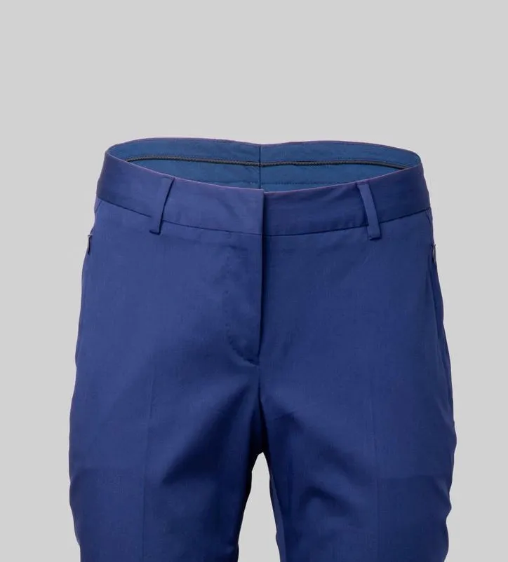 Flare Trouser - Cotton Stretch - Regal Blue