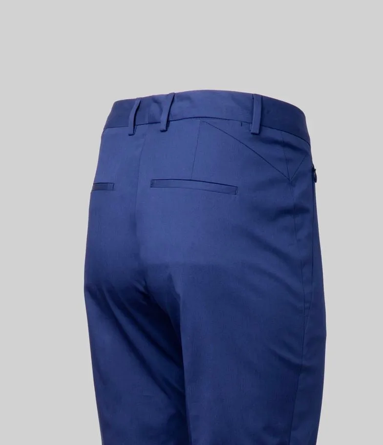 Flare Trouser - Cotton Stretch - Regal Blue