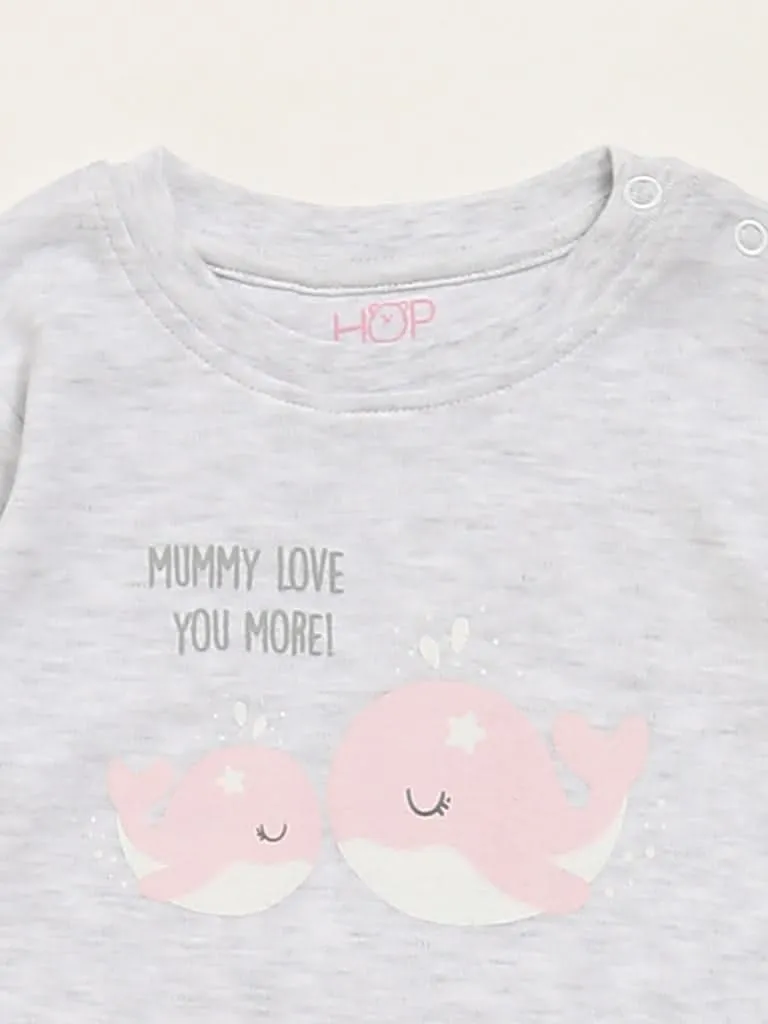 HOP Baby Pink Dolphin Printed T-Shirt - Pack of 3