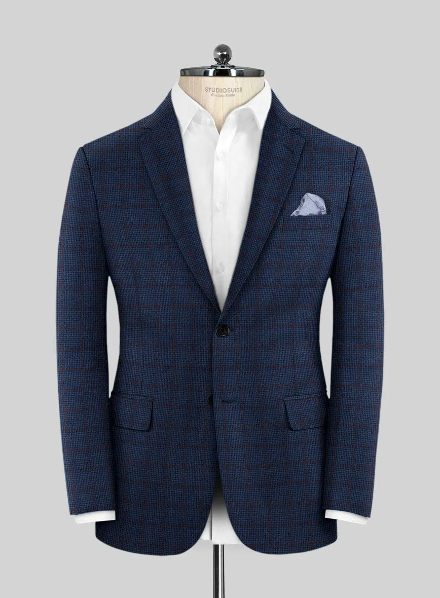 Italian Ermene Blue Wool Suit