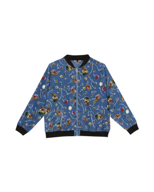 Leah Bomber Jacket | Royal Blue / Yellow