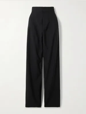 Lena twill straight-leg pants