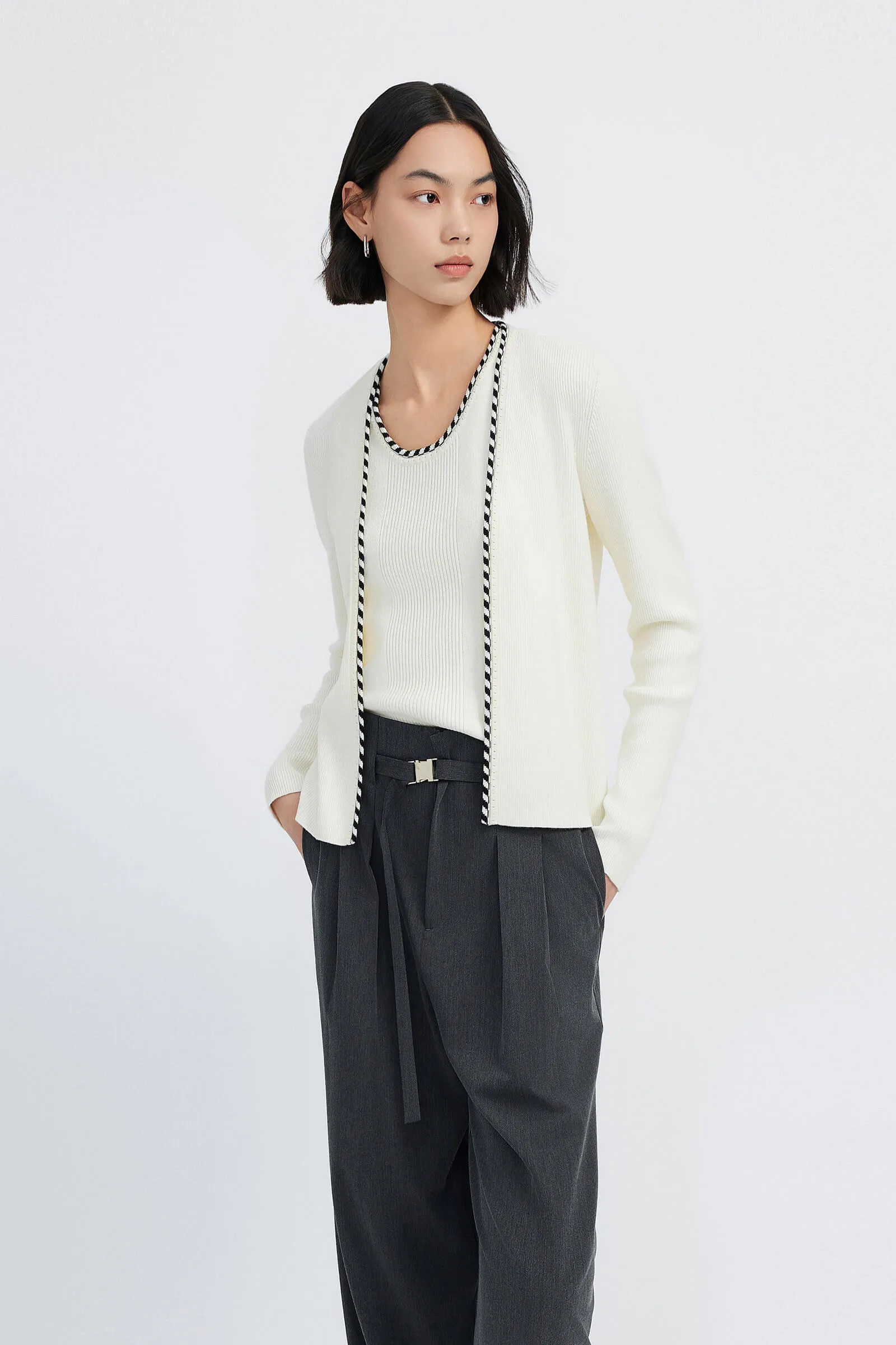 LILY Buttonless Knit Cardigan