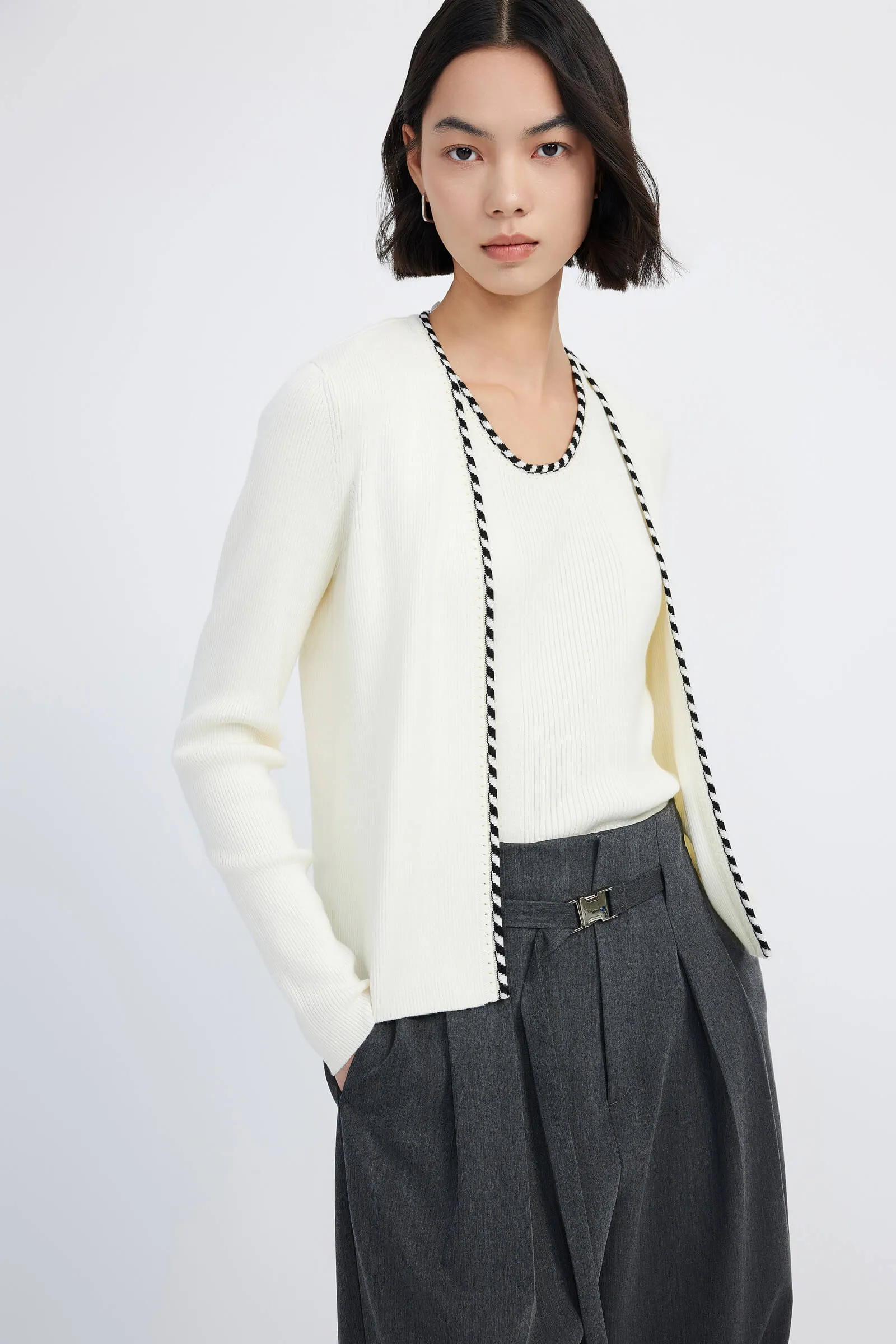 LILY Buttonless Knit Cardigan