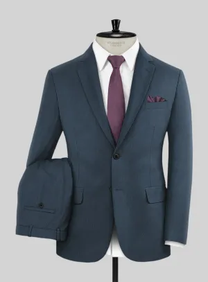 Marco Stretch Space Blue Wool Suit