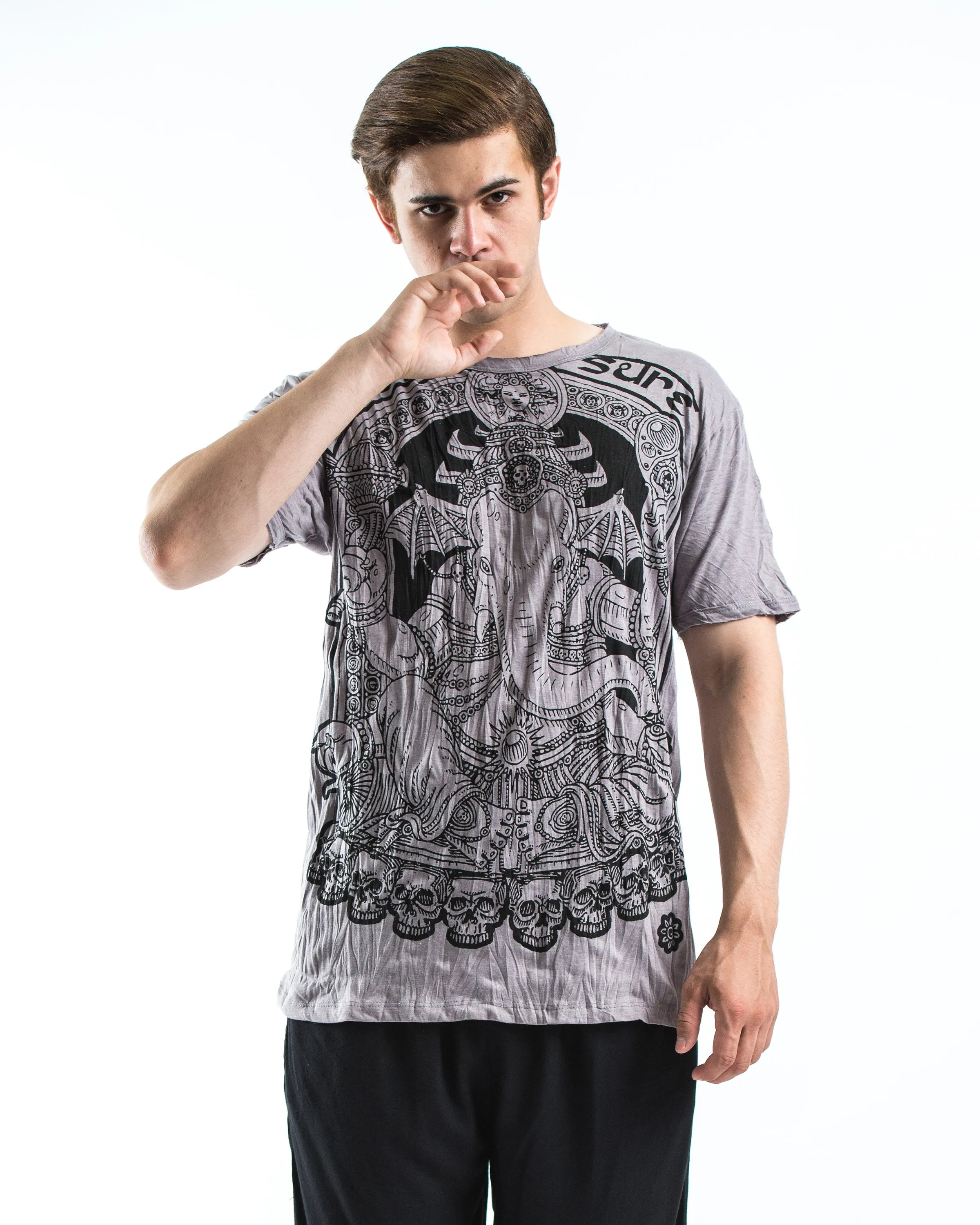 Mens Batman Ganesh T-Shirt in Gray