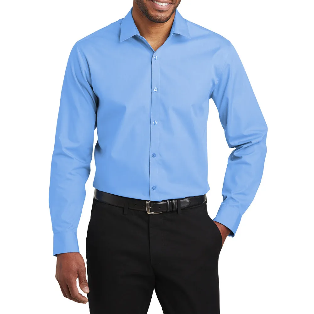 Men's  Slim Fit Long Sleeve Carefree Poplin Shirt