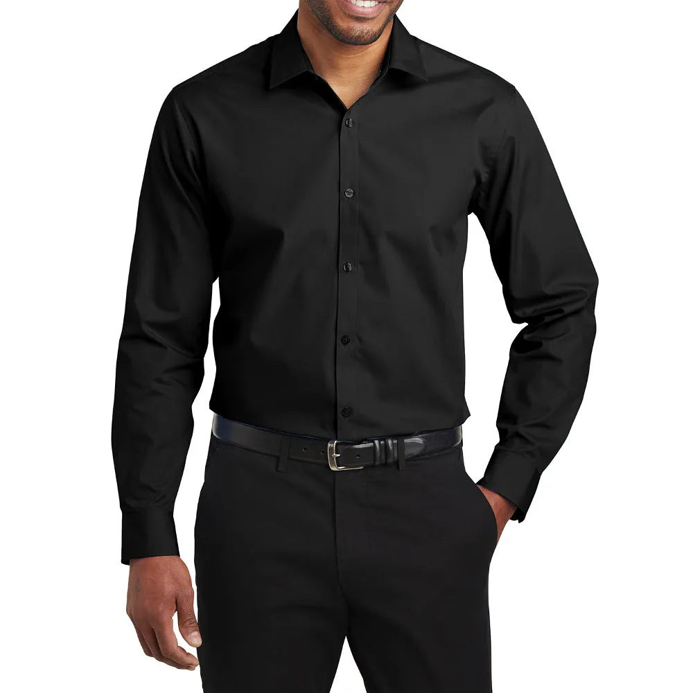 Men's  Slim Fit Long Sleeve Carefree Poplin Shirt