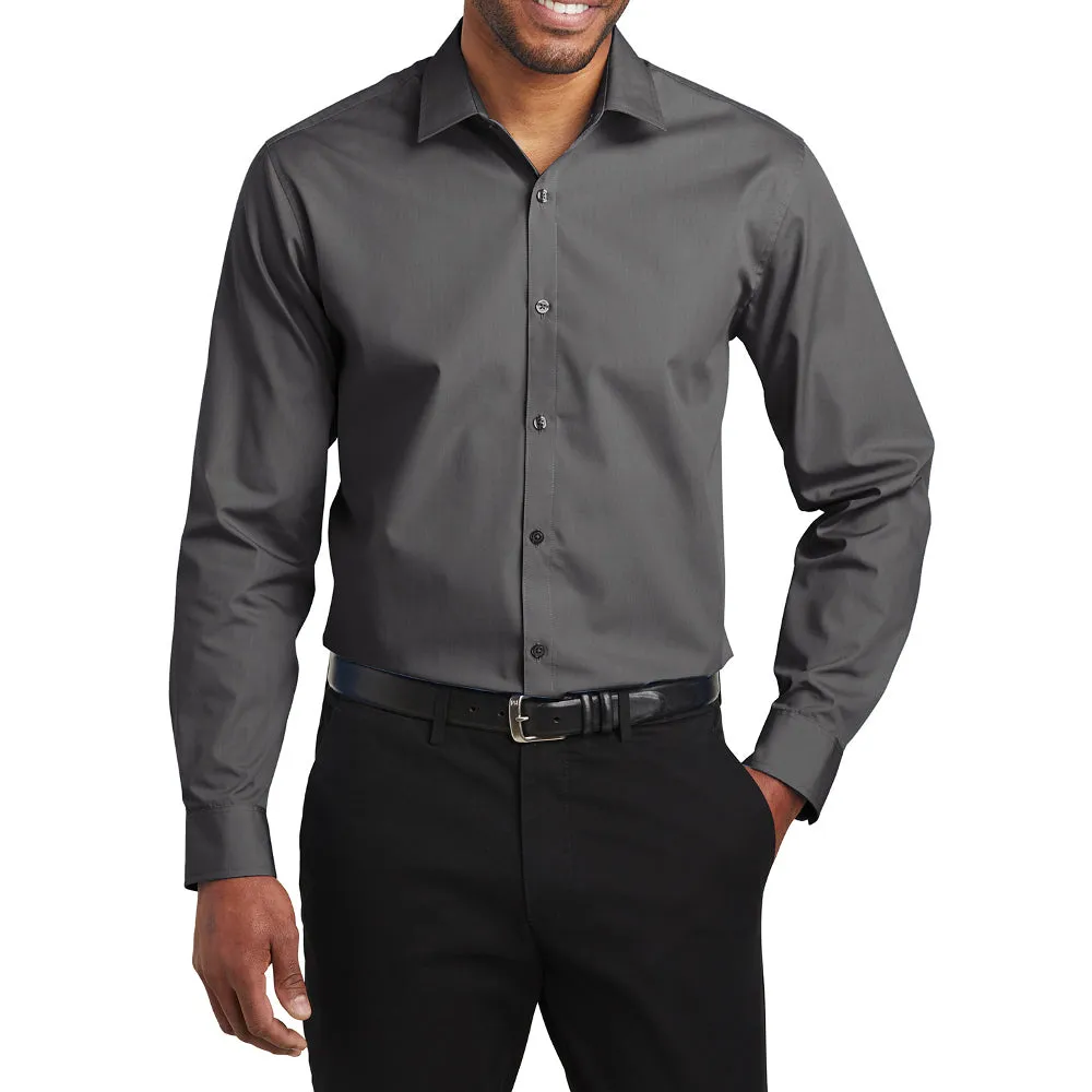 Men's  Slim Fit Long Sleeve Carefree Poplin Shirt