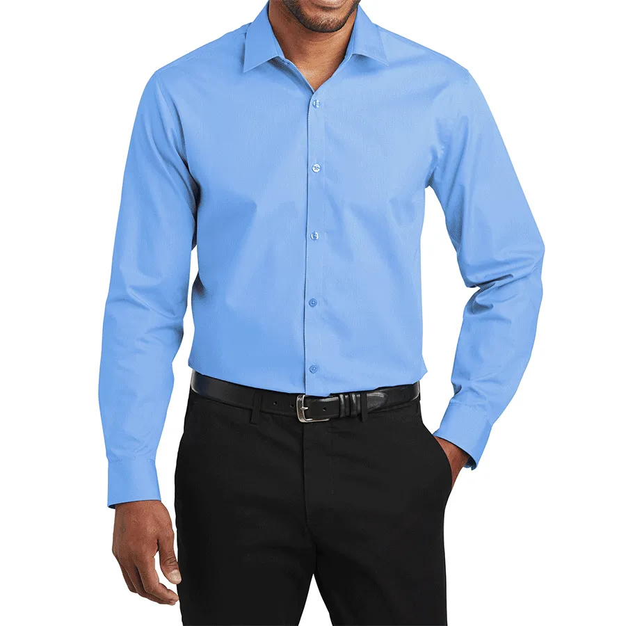 Men's  Slim Fit Long Sleeve Carefree Poplin Shirt