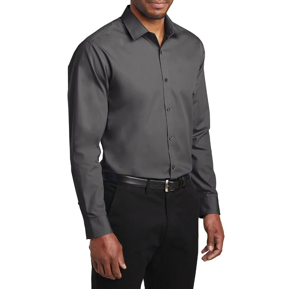 Men's  Slim Fit Long Sleeve Carefree Poplin Shirt