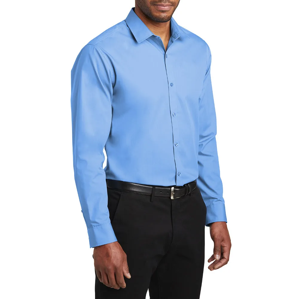 Men's  Slim Fit Long Sleeve Carefree Poplin Shirt